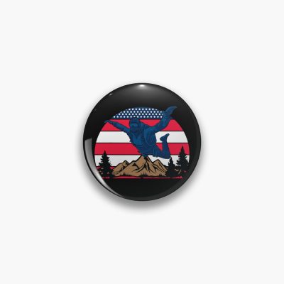 Patriotic Skydiver Us American Flag Freedom Skydiving Pin Official Skydiver Merch