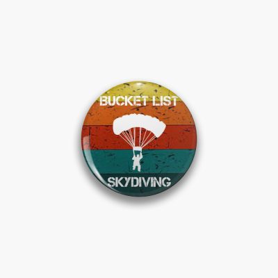 Bucket List Skydiving Pin Official Skydiver Merch