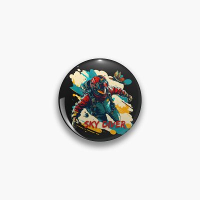 Vintage Skydiving Parachuting Retro Skydiver Pin Official Skydiver Merch