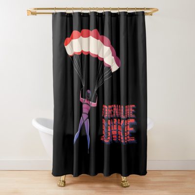 Adrenaline Junkie Flight Parachute Skydiver Shower Curtain Official Skydiver Merch