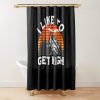 I Like To Get High Retro Skydiver Plane Skydiving Shower Curtain Official Skydiver Merch