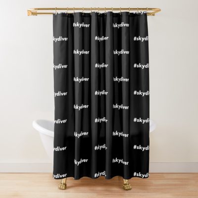 #Skydiver Shower Curtain Official Skydiver Merch