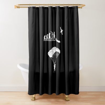 Skydiving Evolution Skydiver Parachuting Lover Shower Curtain Official Skydiver Merch