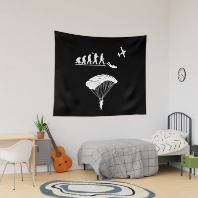 Skydiving Evolution Skydiver Parachuting Lover Tapestry Official Skydiver Merch