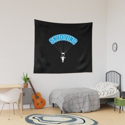 Skydiving Parachuting Skydiver, Parachute Tapestry Official Skydiver Merch