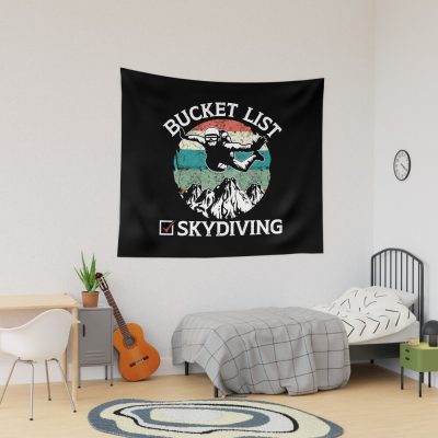 Skydiving Bucket List | Skydiving Bucket List Lover , Funny Skydiving , Skydiving Squirrel,Skydiving Skydiving Tapestry Official Skydiver Merch