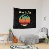 Paragliding Retro Paraglider Skydiver Parachute Tapestry Official Skydiver Merch