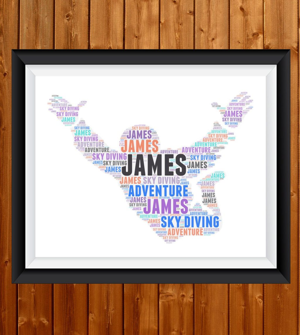 Skydiver Skydiving Sport Personalized Wall Art