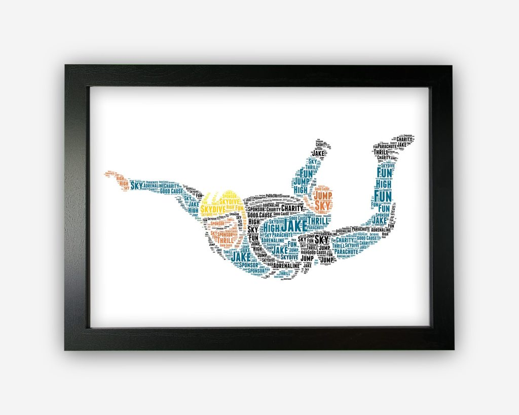 Skydiver Extreme Sport Personalized Wall Art